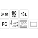 YATO GASTRO Inserție din plastic 100 mm GN 1/1