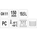 YATO GASTRO Inserție din plastic 150 mm GN 1/1