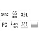YATO GASTRO Inserție din plastic 65 mm GN 1/2