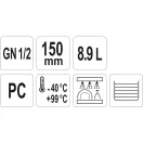 YATO GASTRO Inserție din plastic 150 mm GN 1/2