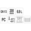 YATO GASTRO Inserție din plastic 200 mm GN 1/3