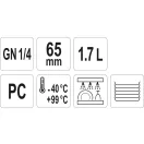 YATO GASTRO Inserție din plastic 65 mm GN 1/4