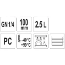 YATO GASTRO Inserție din plastic 100 mm GN 1/4
