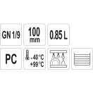 YATO GASTRO Inserție din plastic 100 mm GN 1/9