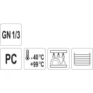 YATO GASTRO Capac insert din plastic GN 1/3