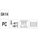 YATO GASTRO Capac insert din plastic GN 1/4
