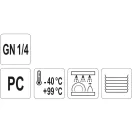 YATO GASTRO Insert cutie plastic GN 1/4