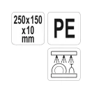 YATO GASTRO Placa de taiere 250 x 150 x 10 mm PE alb