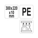 YATO GASTRO Placa de taiere 300 x 220 x 10 mm PE alb