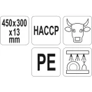 YATO GASTRO Placa de taiere 450 x 300 x 13 mm PE rosu