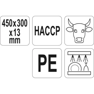 YATO GASTRO Placa de taiere 450 x 300 x 13 mm PE rosu