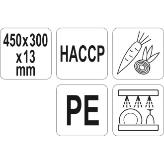 YATO GASTRO Placa de taiere 450 x 300 x 13 mm PE verde