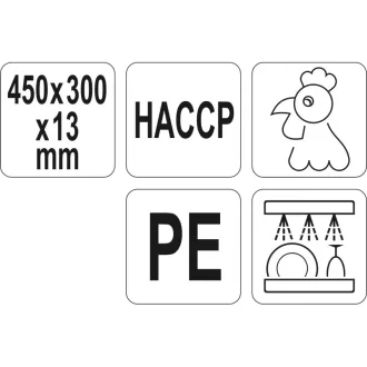 YATO GASTRO Placa de taiere 450 x 300 x 13 mm PE galben