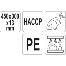 YATO GASTRO Placa de taiere 450 x 300 x 13 mm PE albastru