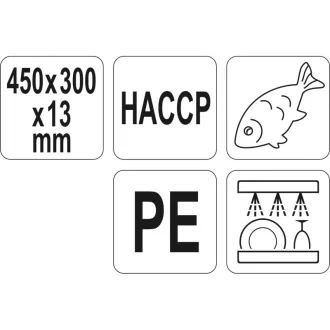 YATO GASTRO Placa de taiere 450 x 300 x 13 mm PE albastru