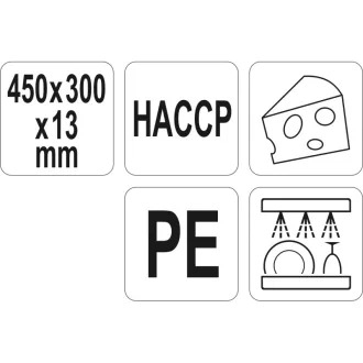 YATO GASTRO Placa de taiere 450 x 300 x 13 mm PE alb