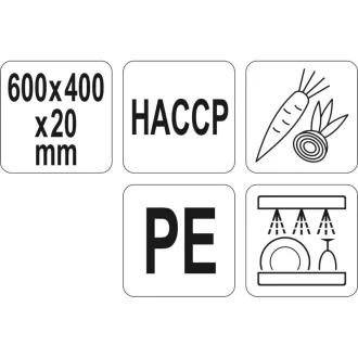 YATO GASTRO Placa de taiere 600 x 400 x 20 mm PE verde