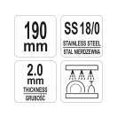 YATO GASTRO Cleste pentru friptură 195 mm inox