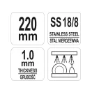 Cleste pentru spaghete YATO GASTRO Inox 220 mm