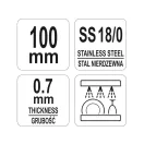 Cleste pentru gheata YATO GASTRO Inox 100 mm