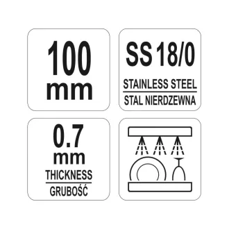Cleste pentru gheata YATO GASTRO Inox 100 mm