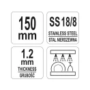 Cleste pentru gheata YATO GASTRO Inox 150 mm
