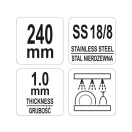 YATO GASTRO Cleste universale de bucatarie 240 mm inox