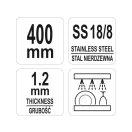 Cleste pentru gratar YATO GASTRO Inox 400 mm