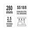 YATO GASTRO Spatula pentru tort Inox 285 mm