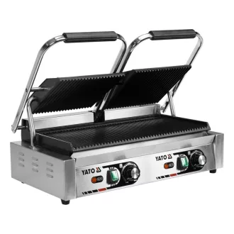   YATO GASTRO Gratar dublu contact 580 mm 3600 W tava de copt cu nervuri