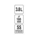 Găleată pentru gheață YATO GASTRO Inox 3,8 litri