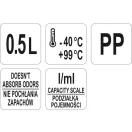 YATO GASTRO Cană dozatoare din plastic 500 ml