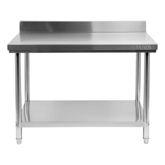   Masa de lucru YATO GASTRO Inox cu raft de jos cu pliere in spate