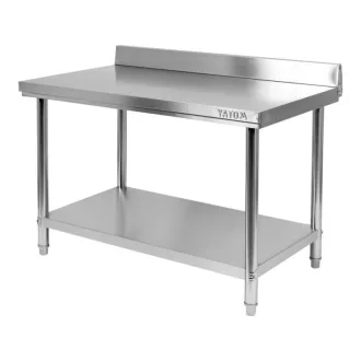   Masa de lucru YATO GASTRO Inox cu raft de jos cu pliere in spate