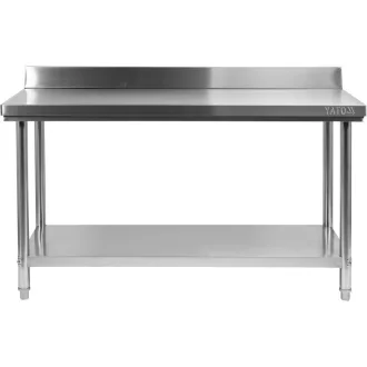   Masa de lucru YATO GASTRO Inox cu raft de jos cu pliere in spate