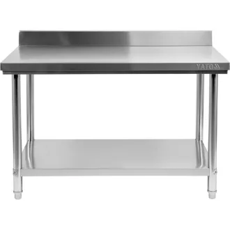   Masa de lucru YATO GASTRO Inox cu raft de jos cu pliere in spate