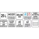 YATO GASTRO Cadă de livrare alimente cu perete dublu 25 litri inox