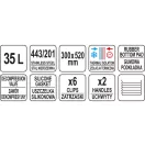 YATO GASTRO Cadă de livrare alimente cu perete dublu 35 litri inox