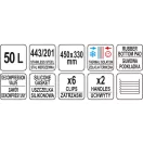 YATO GASTRO Cadă de livrare alimente cu perete dublu 50 litri inox