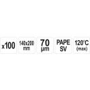 Sac de vid YATO GASTRO Sous vide 140 x 200 mm (100 buc)