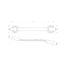 YATO Cheie pentru tevi frana 8x10 mm CrV 6140