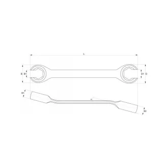 YATO Cheie pentru tevi frana 8x10 mm CrV 6140