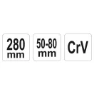 YATO Cheie reglabila 50-80 mm / 280 mm CrV