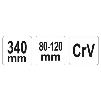 YATO Cheie reglabila 80-120 mm / 340 mm CrV