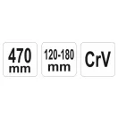 YATO Cheie reglabila 120-180 mm / 470 mm CrV