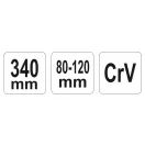 YATO Cheie ajustabila 80-120 mm / 340 mm CrV