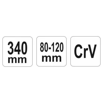 YATO Cheie ajustabila 80-120 mm / 340 mm CrV