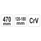 YATO Cheie ajustabilă 120-180 mm / 470 mm CrV