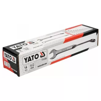 YATO Set chei inelare-combinate cotite, 14 piese, 10-32 mm