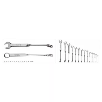 YATO Set chei inelare-combinate cotite, 14 piese, 10-32 mm